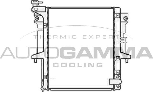 Autogamma 105661 - Radiator, engine cooling autospares.lv