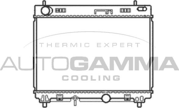 Autogamma 105061 - Radiator, engine cooling autospares.lv