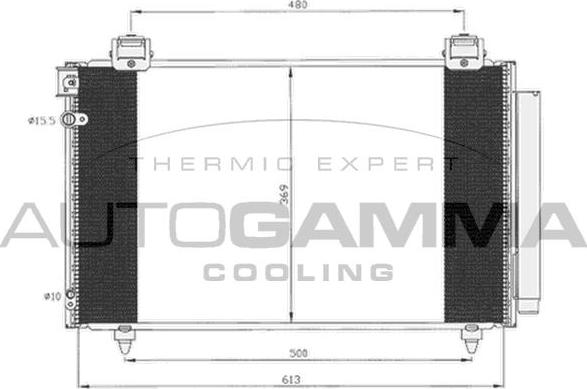 Autogamma 105033 - Condenser, air conditioning autospares.lv