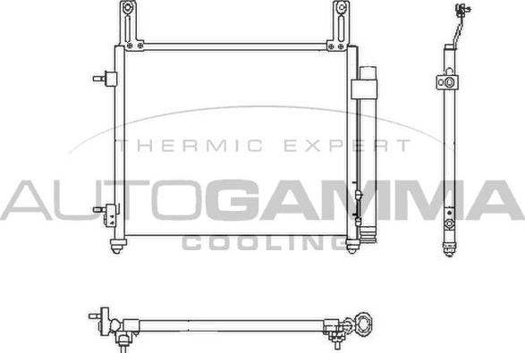 Autogamma 105071 - Condenser, air conditioning autospares.lv