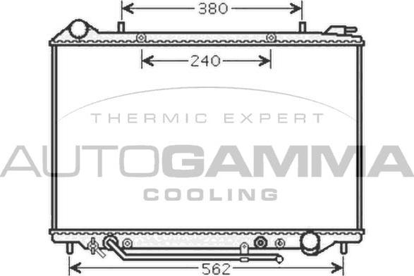 Autogamma 105100 - Radiator, engine cooling autospares.lv