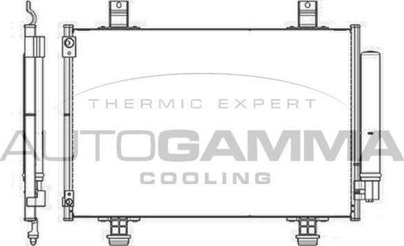 Autogamma 105345 - Condenser, air conditioning autospares.lv