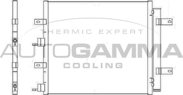 Autogamma 105351 - Condenser, air conditioning autospares.lv