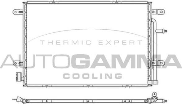 Autogamma 105243 - Condenser, air conditioning autospares.lv