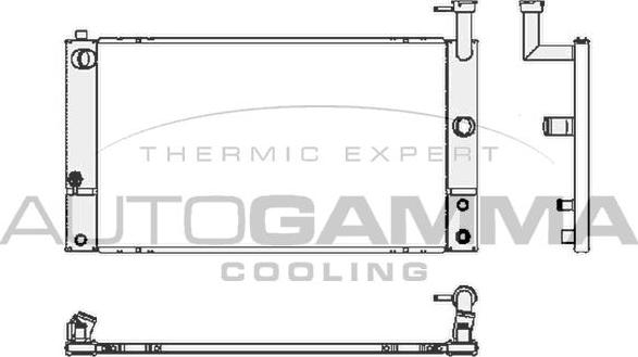 Autogamma 105250 - Radiator, engine cooling autospares.lv