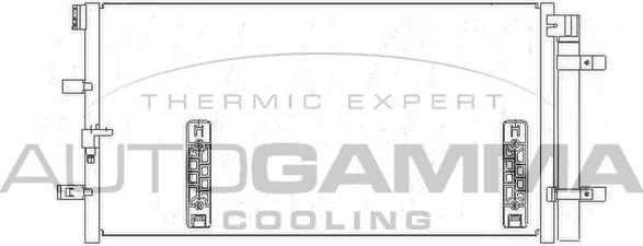 Autogamma 105257 - Condenser, air conditioning autospares.lv