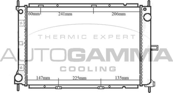 Autogamma 105263 - Radiator, engine cooling autospares.lv