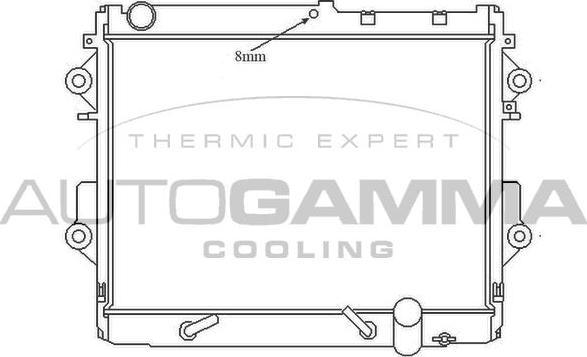 Autogamma 105700 - Radiator, engine cooling autospares.lv