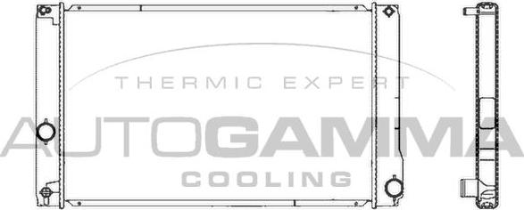 Autogamma 105701 - Radiator, engine cooling autospares.lv