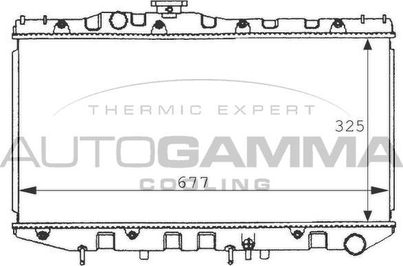 Autogamma 100990 - Radiator, engine cooling autospares.lv