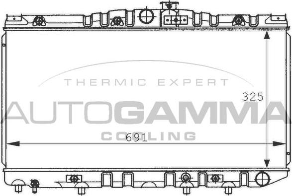 Autogamma 100993 - Radiator, engine cooling autospares.lv