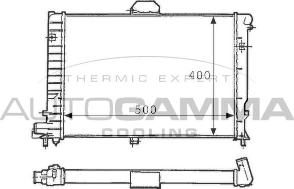 Autogamma 100941 - Radiator, engine cooling autospares.lv