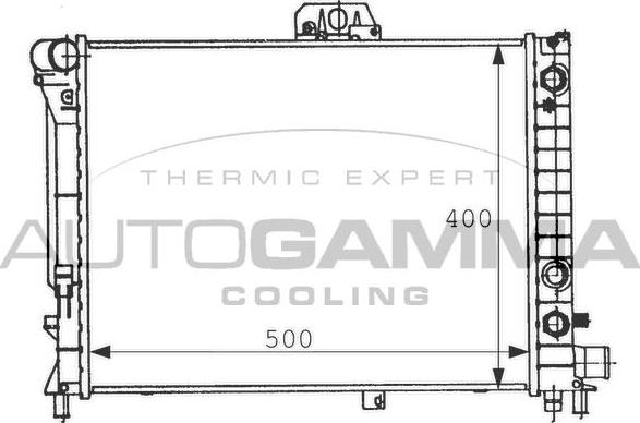 Autogamma 100943 - Radiator, engine cooling autospares.lv