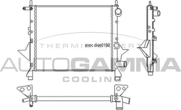 Autogamma 100916 - Radiator, engine cooling autospares.lv