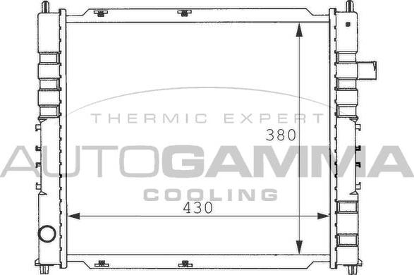 Autogamma 100924 - Radiator, engine cooling autospares.lv