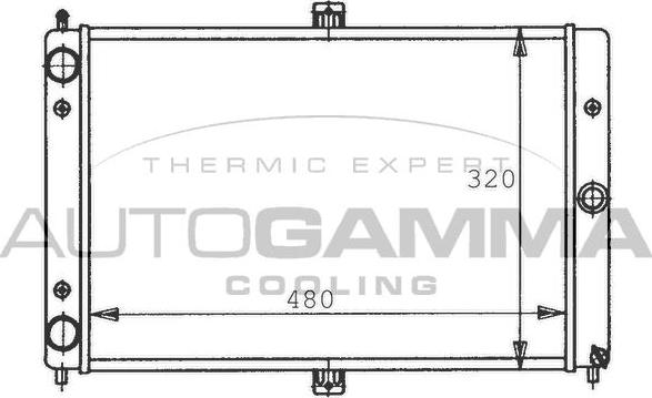 Autogamma 100444 - Radiator, engine cooling autospares.lv