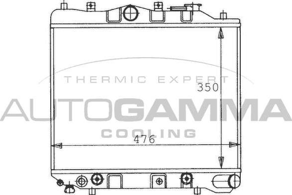 Autogamma 100484 - Radiator, engine cooling autospares.lv