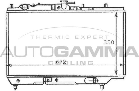 Autogamma 100488 - Radiator, engine cooling autospares.lv