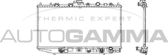 Autogamma 100420 - Radiator, engine cooling autospares.lv