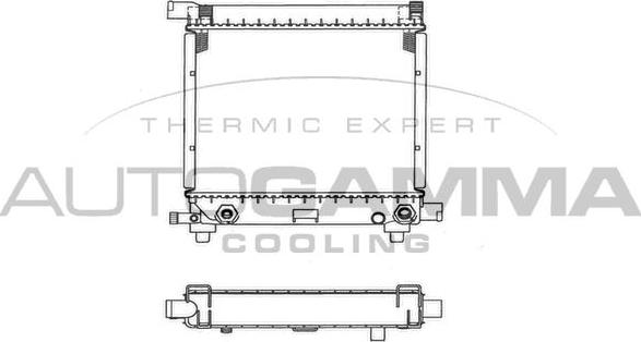 Autogamma 100541 - Radiator, engine cooling autospares.lv