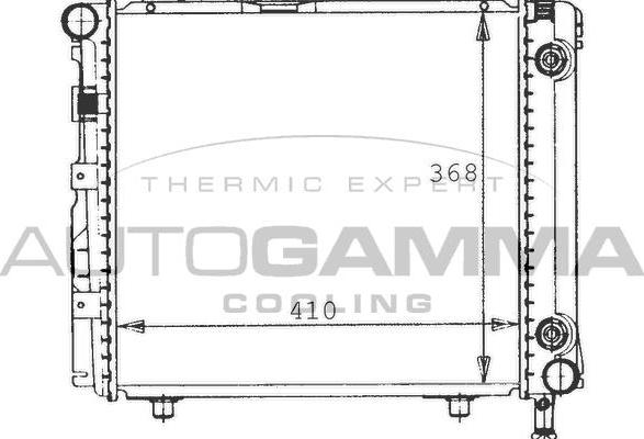 Autogamma 100542 - Radiator, engine cooling autospares.lv