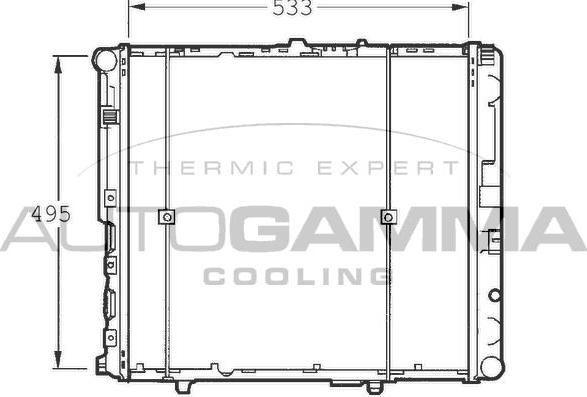 Autogamma 100547 - Radiator, engine cooling autospares.lv