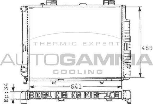 Autogamma 100554 - Radiator, engine cooling autospares.lv