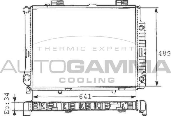 Autogamma 100555 - Radiator, engine cooling autospares.lv