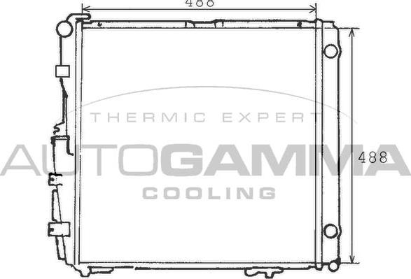 Autogamma 100558 - Radiator, engine cooling autospares.lv