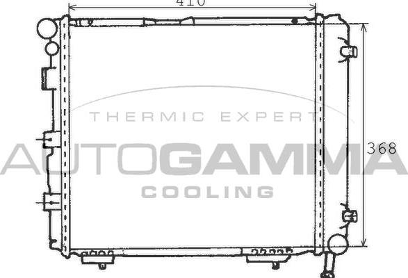 Autogamma 100519 - Radiator, engine cooling autospares.lv