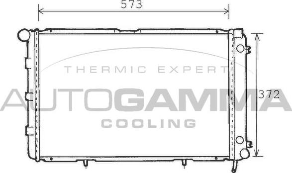 Autogamma 100514 - Radiator, engine cooling autospares.lv