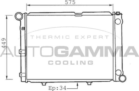 Autogamma 100515 - Radiator, engine cooling autospares.lv