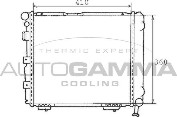 Autogamma 100518 - Radiator, engine cooling autospares.lv