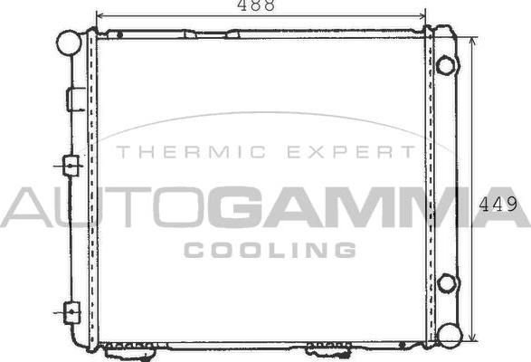 Autogamma 100517 - Radiator, engine cooling autospares.lv