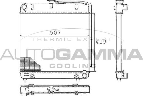 Autogamma 100531 - Radiator, engine cooling autospares.lv