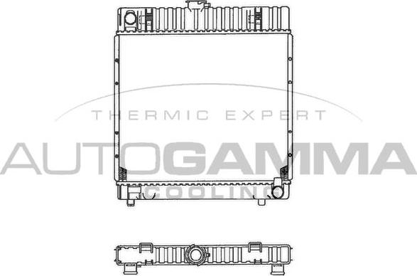 Autogamma 100527 - Radiator, engine cooling autospares.lv