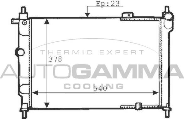 Autogamma 100666 - Radiator, engine cooling autospares.lv