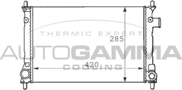 Autogamma 100683 - Radiator, engine cooling autospares.lv