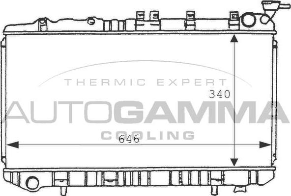 Autogamma 100630 - Radiator, engine cooling autospares.lv