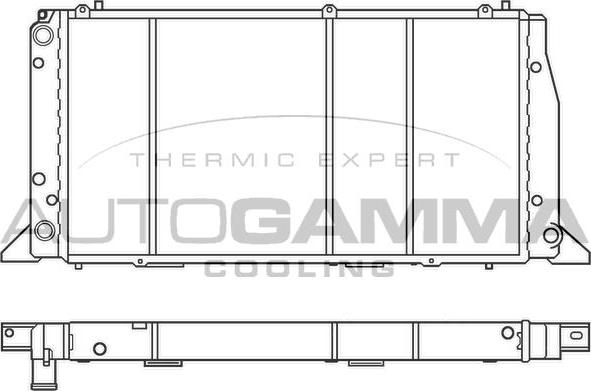 Autogamma 100044 - Radiator, engine cooling autospares.lv