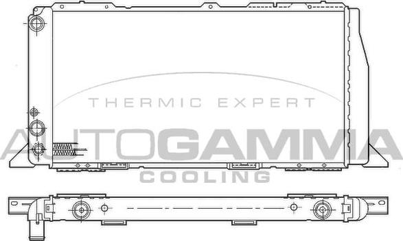 Autogamma 100045 - Radiator, engine cooling autospares.lv
