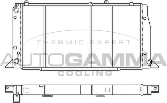 Autogamma 100043 - Radiator, engine cooling autospares.lv