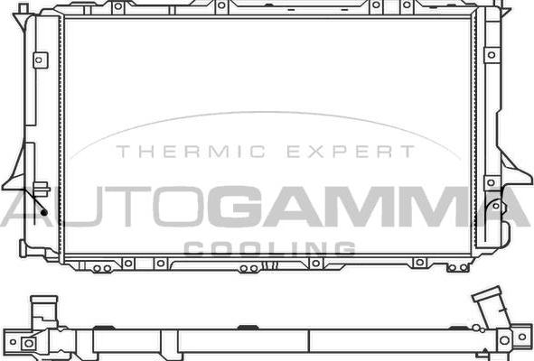 Autogamma 100059 - Radiator, engine cooling autospares.lv