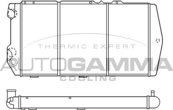 Autogamma 100054 - Radiator, engine cooling autospares.lv