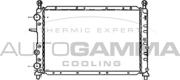 Autogamma 100016 - Radiator, engine cooling autospares.lv