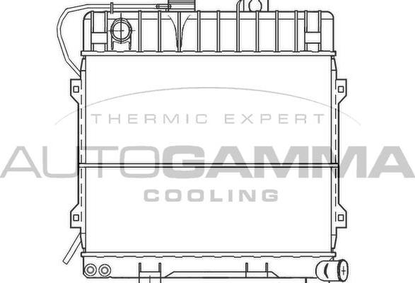 Autogamma 100089 - Radiator, engine cooling autospares.lv