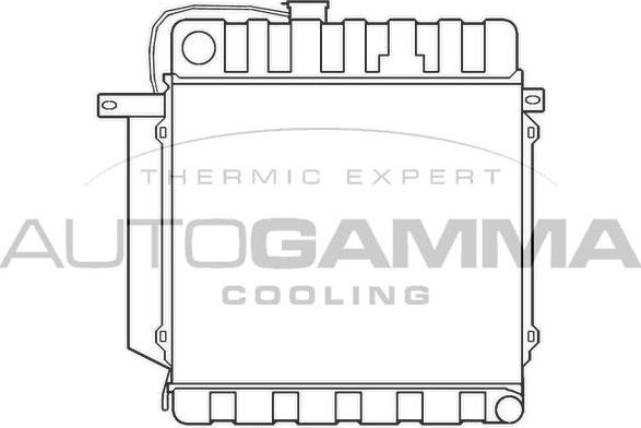 Autogamma 100082 - Radiator, engine cooling autospares.lv