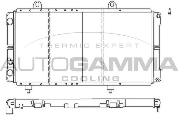 Autogamma 100026 - Radiator, engine cooling autospares.lv