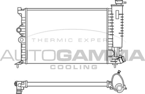 Autogamma 100199 - Radiator, engine cooling autospares.lv