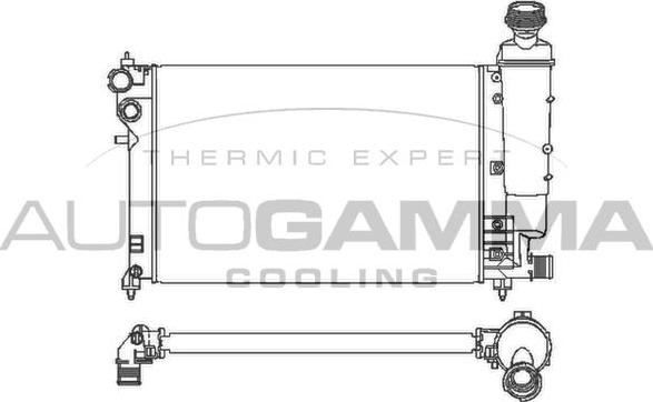 Autogamma 100194 - Radiator, engine cooling autospares.lv